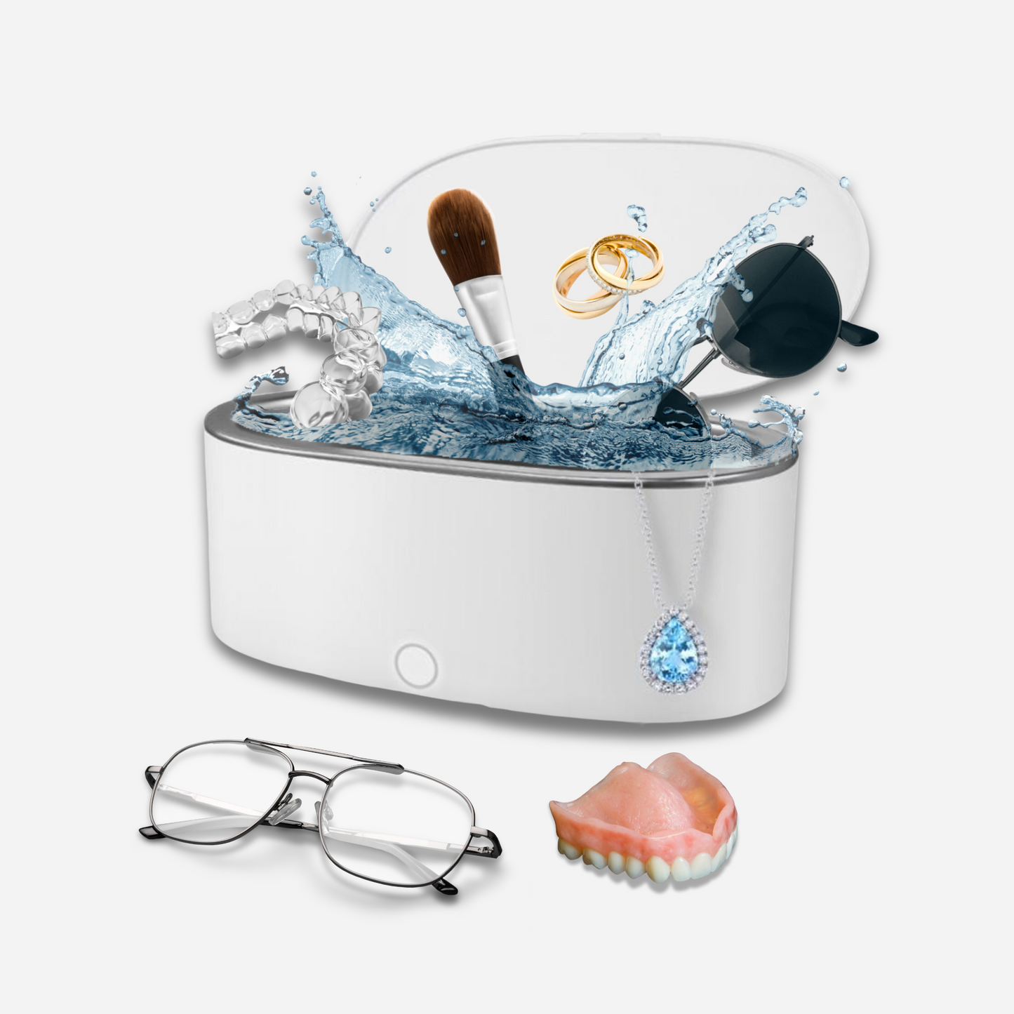 Ultraschall-Reinigungsbad für Schmuck, Brillen und Hygieneartikel GOAPA GLOW
